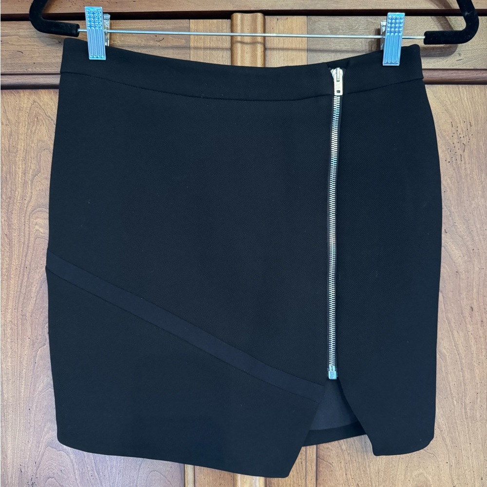 IRO Black Mini Skirt with Zipper Detail